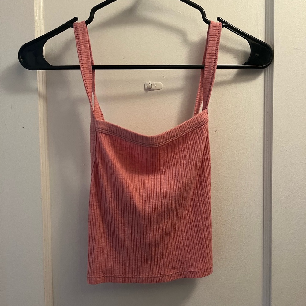 Pink Cropped Tank Top